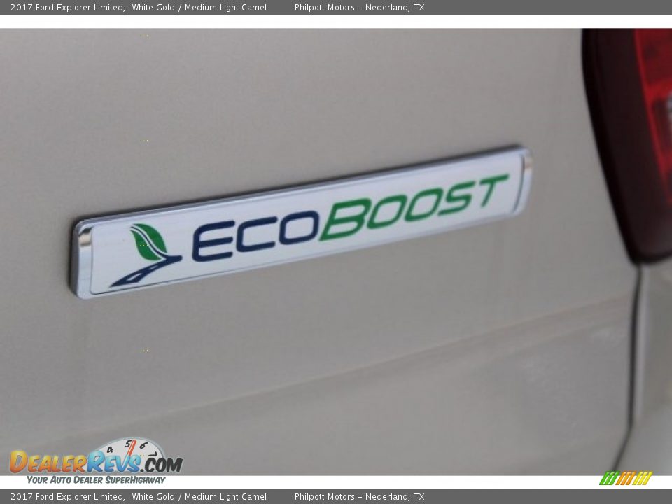 2017 Ford Explorer Limited White Gold / Medium Light Camel Photo #10