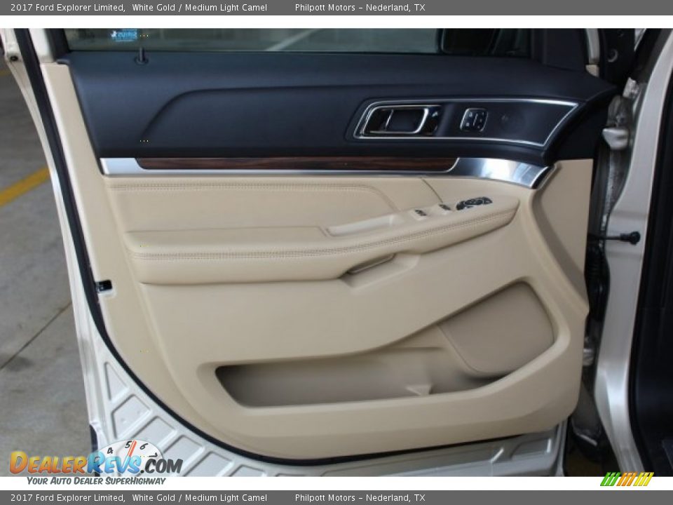 2017 Ford Explorer Limited White Gold / Medium Light Camel Photo #11