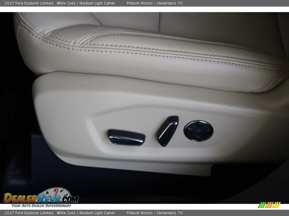 2017 Ford Explorer Limited White Gold / Medium Light Camel Photo #14