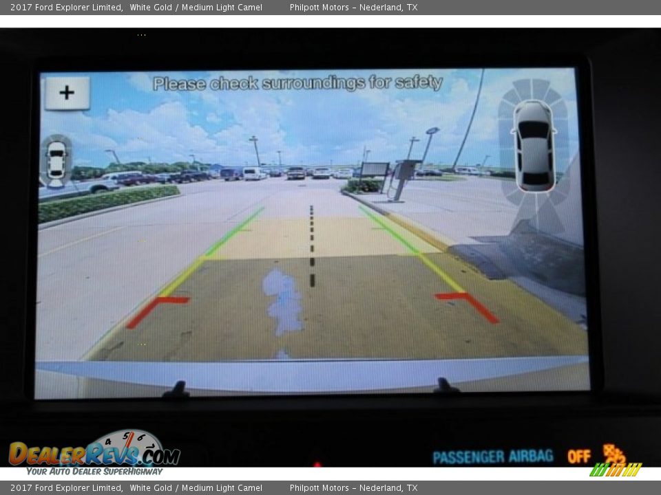 2017 Ford Explorer Limited White Gold / Medium Light Camel Photo #16