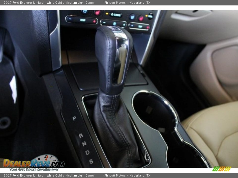 2017 Ford Explorer Limited White Gold / Medium Light Camel Photo #19
