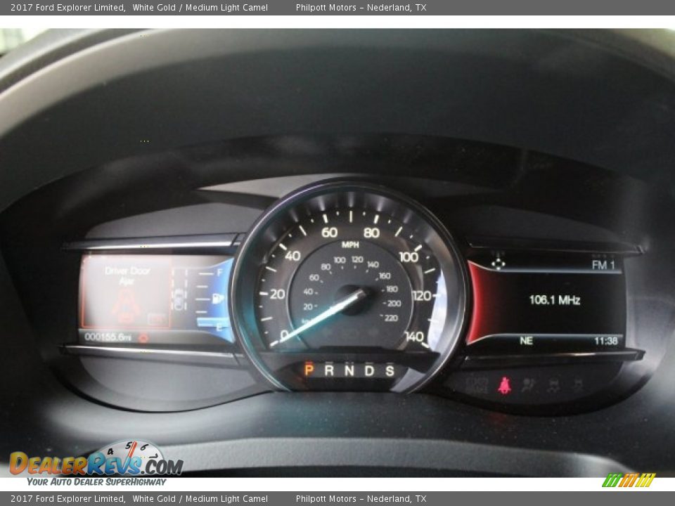 2017 Ford Explorer Limited White Gold / Medium Light Camel Photo #23