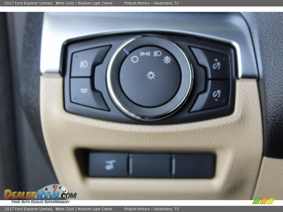 2017 Ford Explorer Limited White Gold / Medium Light Camel Photo #24