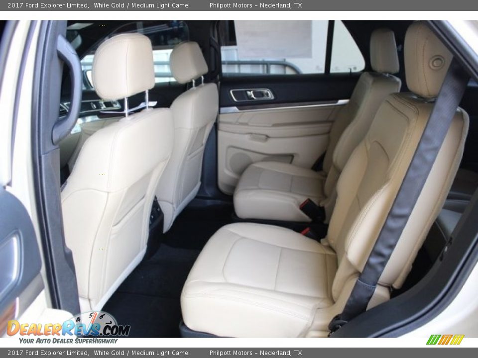 2017 Ford Explorer Limited White Gold / Medium Light Camel Photo #26