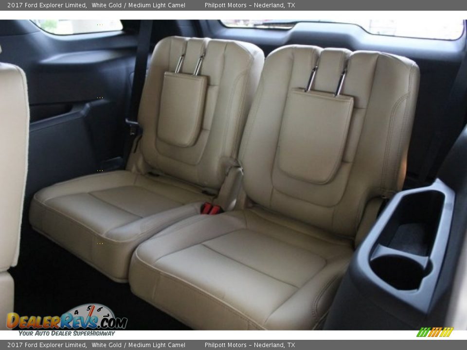 2017 Ford Explorer Limited White Gold / Medium Light Camel Photo #27