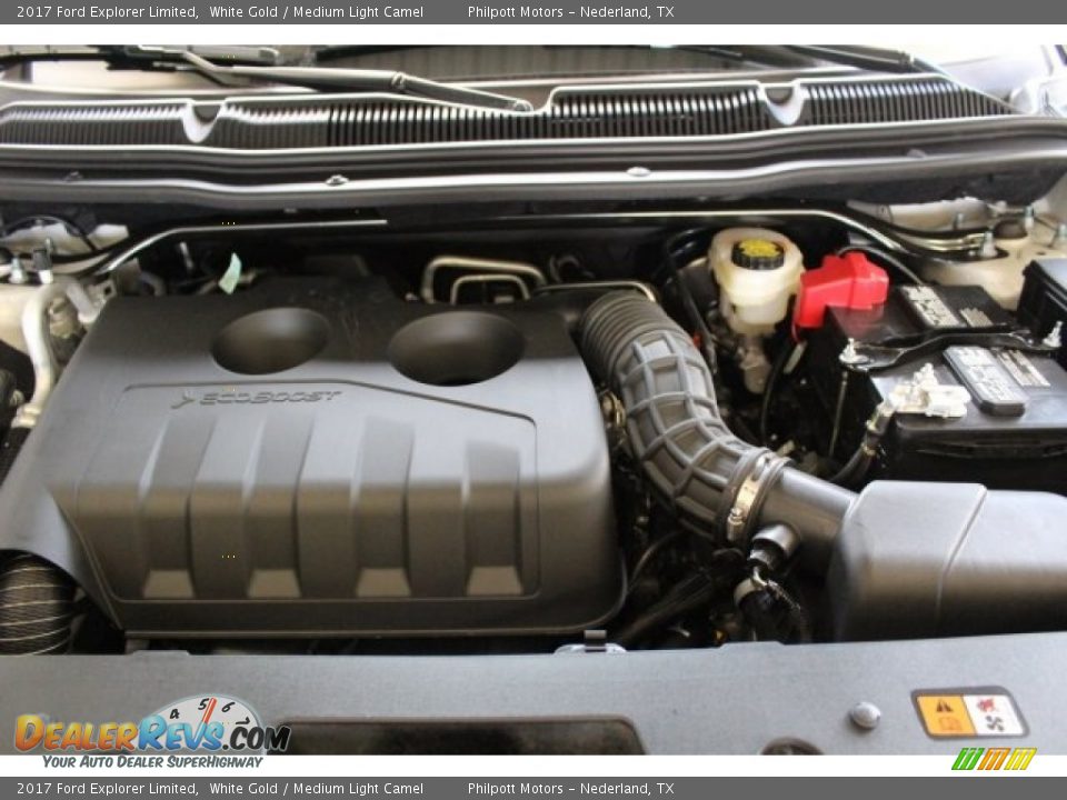 2017 Ford Explorer Limited White Gold / Medium Light Camel Photo #33