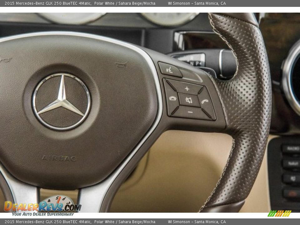 2015 Mercedes-Benz GLK 250 BlueTEC 4Matic Polar White / Sahara Beige/Mocha Photo #17