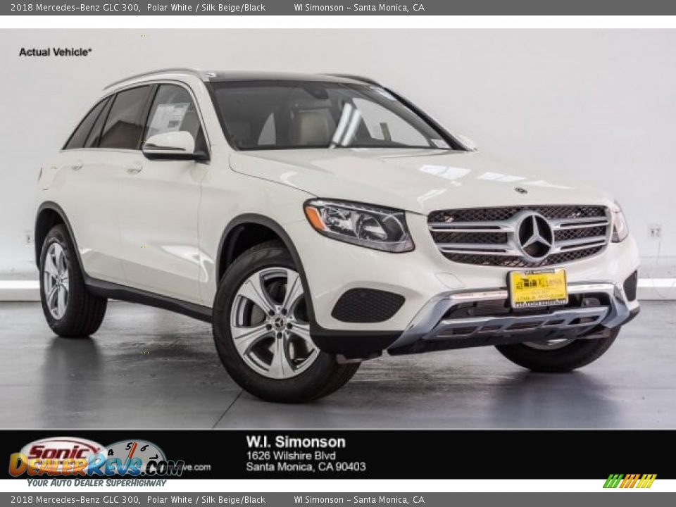 2018 Mercedes-Benz GLC 300 Polar White / Silk Beige/Black Photo #1