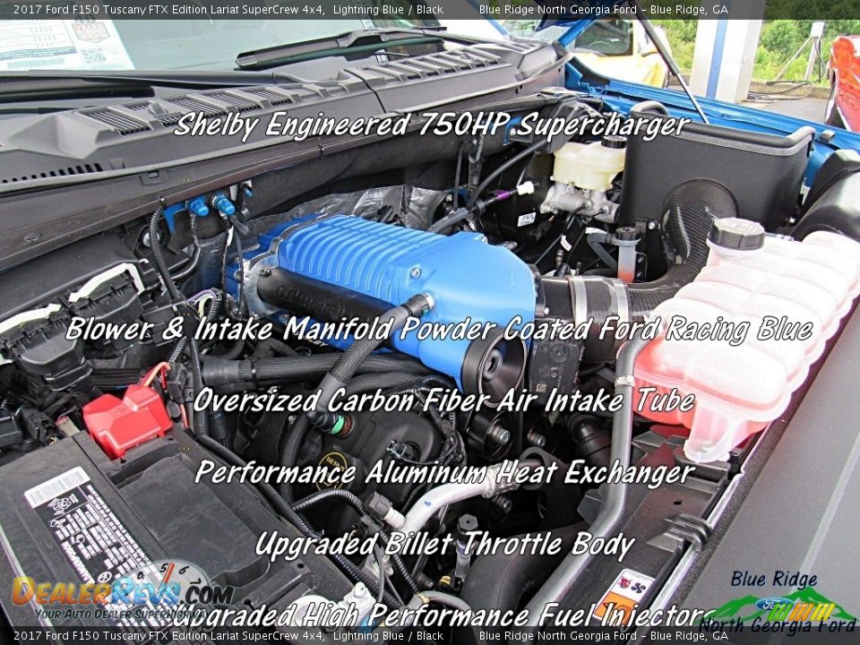 2017 Ford F150 Tuscany FTX Edition Lariat SuperCrew 4x4 Lightning Blue / Black Photo #10