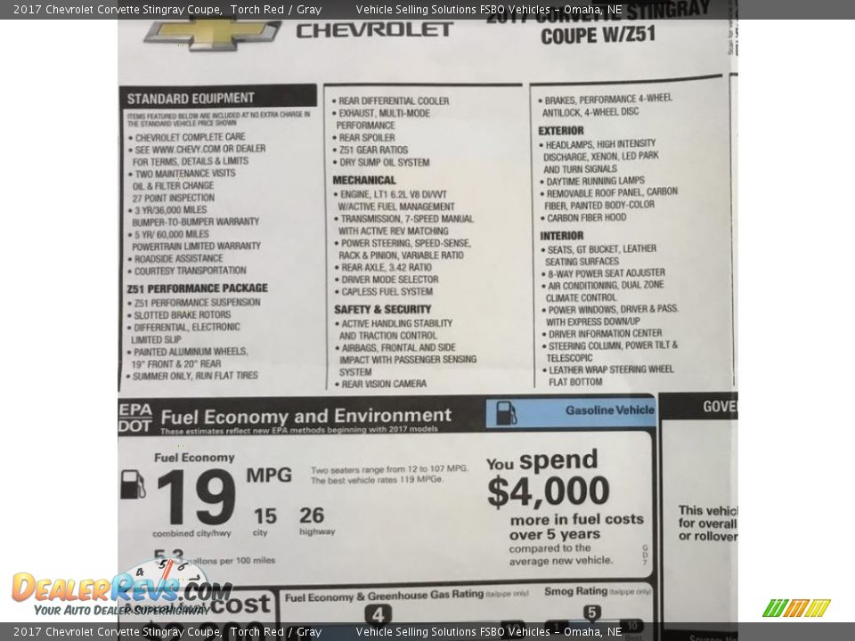 2017 Chevrolet Corvette Stingray Coupe Torch Red / Gray Photo #20