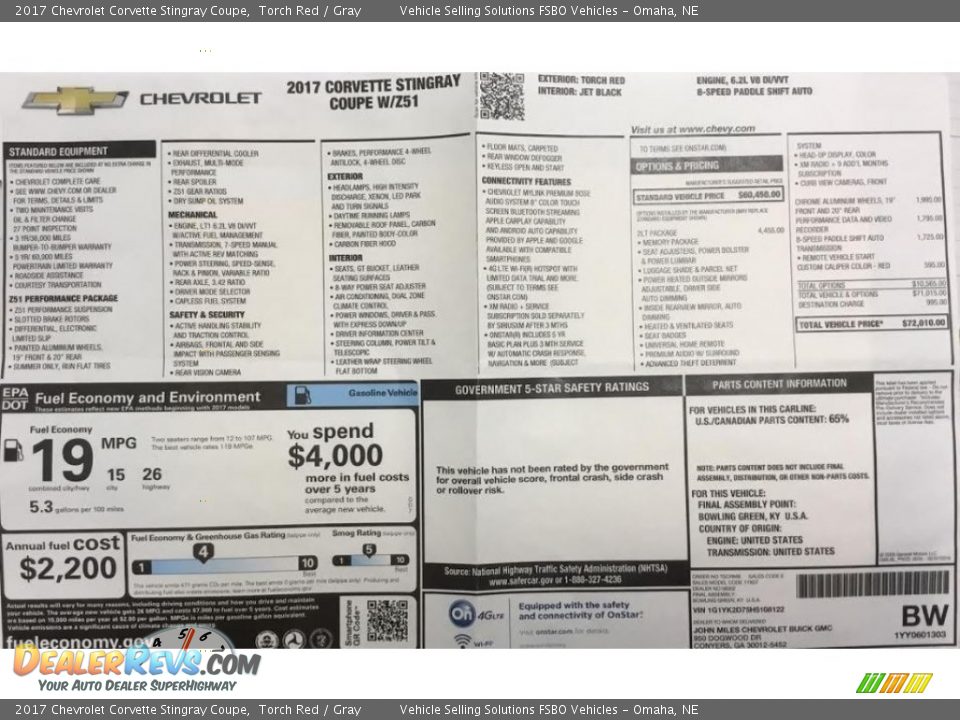 2017 Chevrolet Corvette Stingray Coupe Torch Red / Gray Photo #22