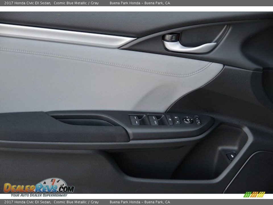 2017 Honda Civic EX Sedan Cosmic Blue Metallic / Gray Photo #8