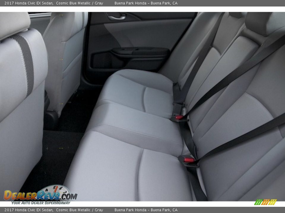 2017 Honda Civic EX Sedan Cosmic Blue Metallic / Gray Photo #12