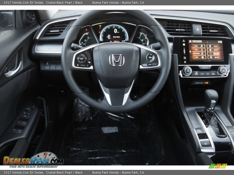 2017 Honda Civic EX Sedan Crystal Black Pearl / Black Photo #13