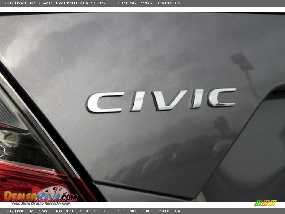 2017 Honda Civic EX Sedan Modern Steel Metallic / Black Photo #3