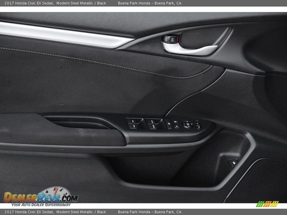 2017 Honda Civic EX Sedan Modern Steel Metallic / Black Photo #8