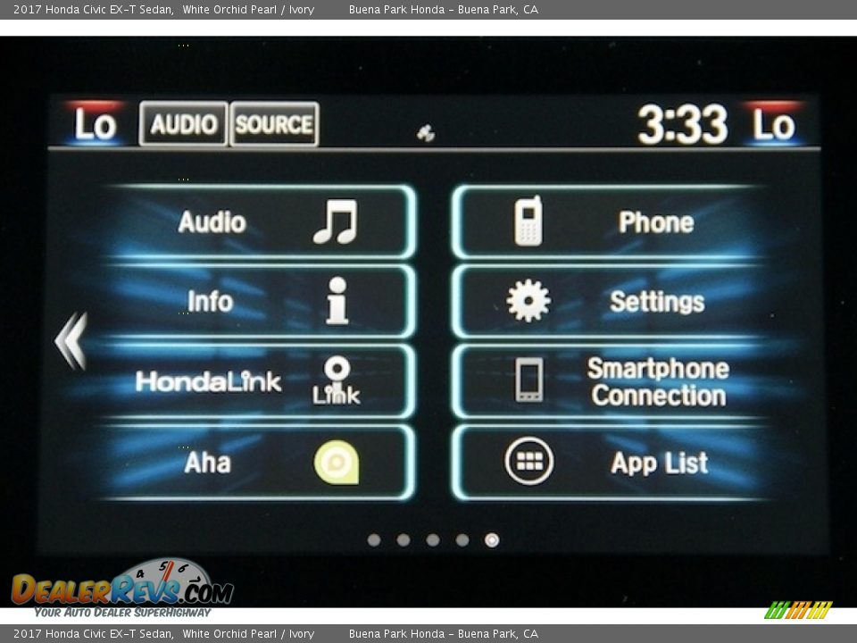 2017 Honda Civic EX-T Sedan White Orchid Pearl / Ivory Photo #16