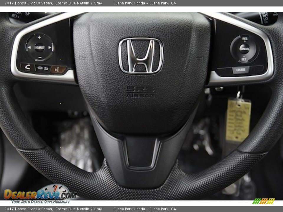 2017 Honda Civic LX Sedan Cosmic Blue Metallic / Gray Photo #9