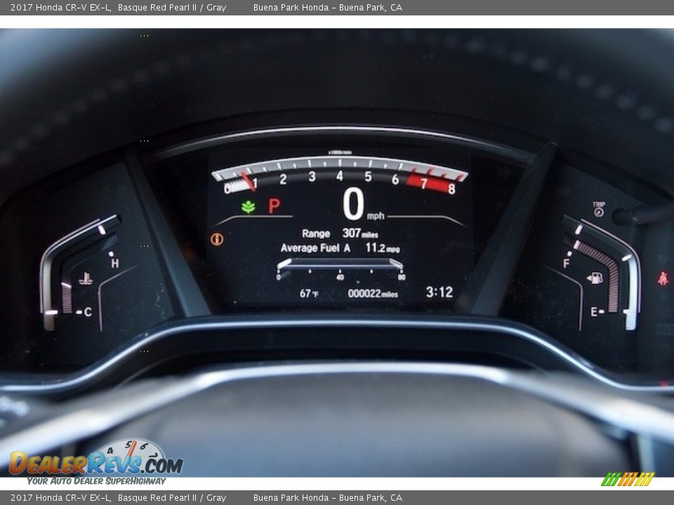 2017 Honda CR-V EX-L Basque Red Pearl II / Gray Photo #16