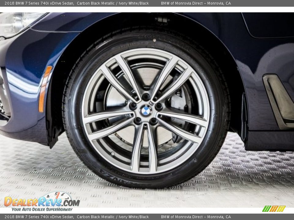 2018 BMW 7 Series 740i xDrive Sedan Carbon Black Metallic / Ivory White/Black Photo #9