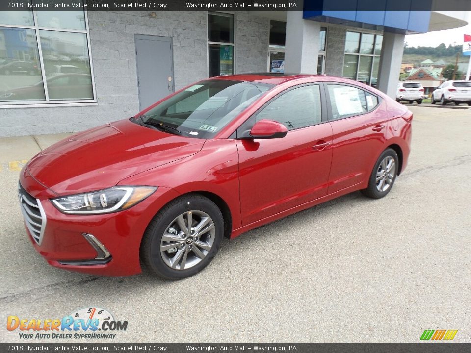 2018 Hyundai Elantra Value Edition Scarlet Red / Gray Photo #5