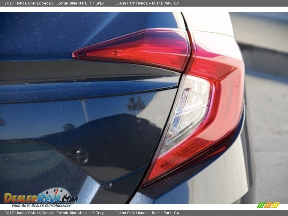 2017 Honda Civic LX Sedan Cosmic Blue Metallic / Gray Photo #4