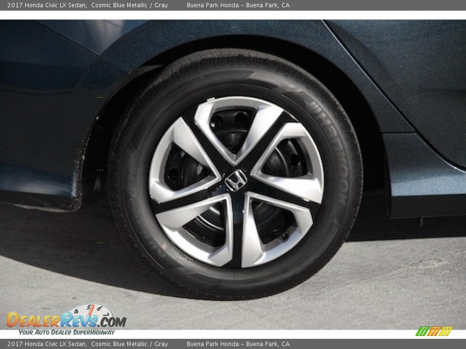 2017 Honda Civic LX Sedan Cosmic Blue Metallic / Gray Photo #5