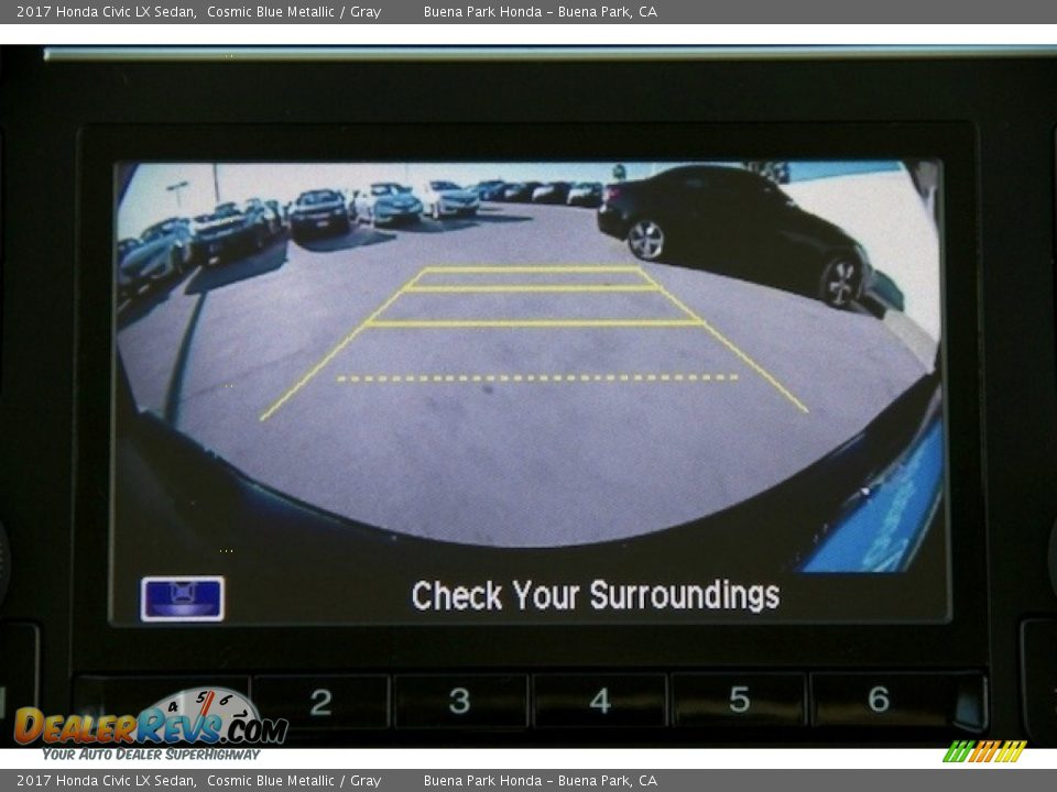 2017 Honda Civic LX Sedan Cosmic Blue Metallic / Gray Photo #6