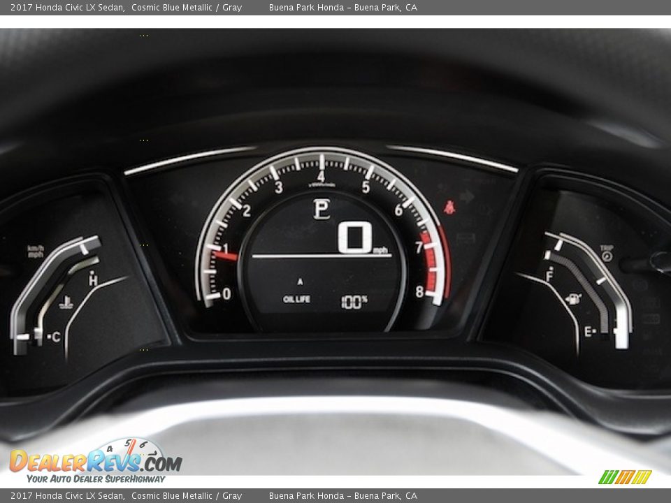 2017 Honda Civic LX Sedan Cosmic Blue Metallic / Gray Photo #15