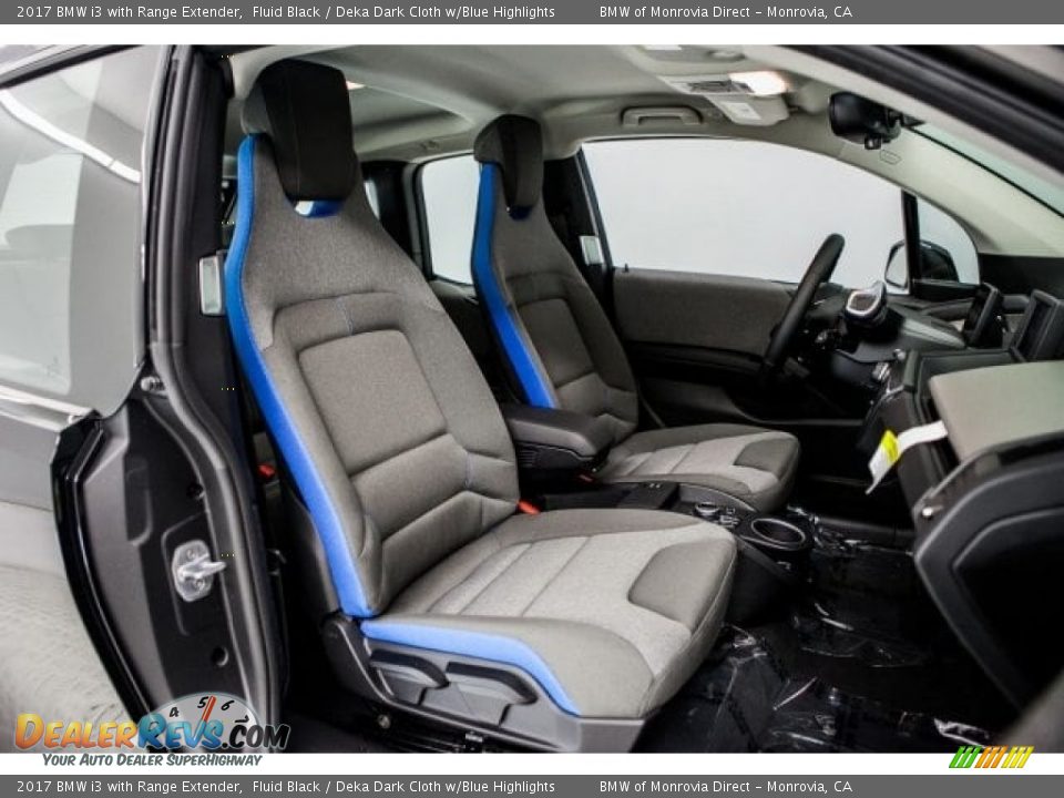 2017 BMW i3 with Range Extender Fluid Black / Deka Dark Cloth w/Blue Highlights Photo #2