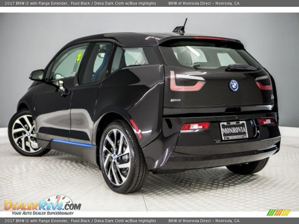 2017 BMW i3 with Range Extender Fluid Black / Deka Dark Cloth w/Blue Highlights Photo #3
