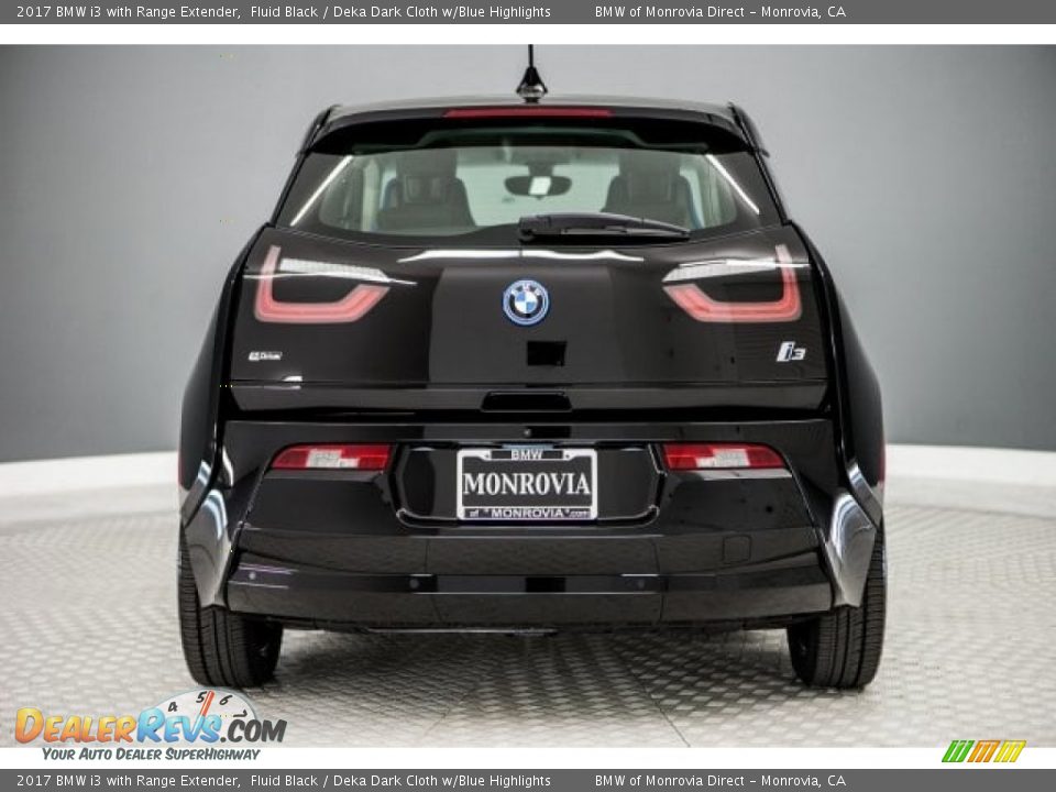 2017 BMW i3 with Range Extender Fluid Black / Deka Dark Cloth w/Blue Highlights Photo #4