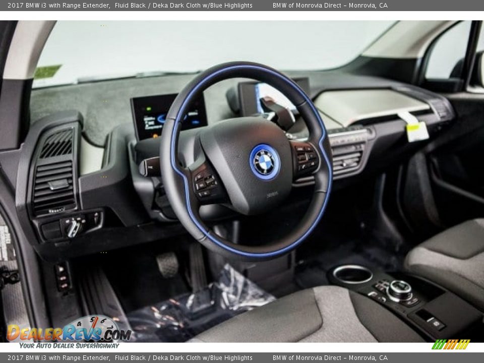 2017 BMW i3 with Range Extender Fluid Black / Deka Dark Cloth w/Blue Highlights Photo #5