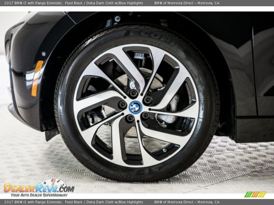 2017 BMW i3 with Range Extender Fluid Black / Deka Dark Cloth w/Blue Highlights Photo #9