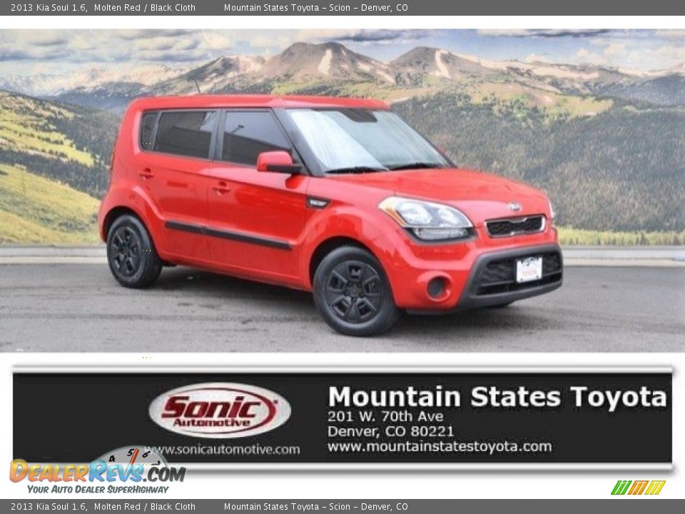 2013 Kia Soul 1.6 Molten Red / Black Cloth Photo #1