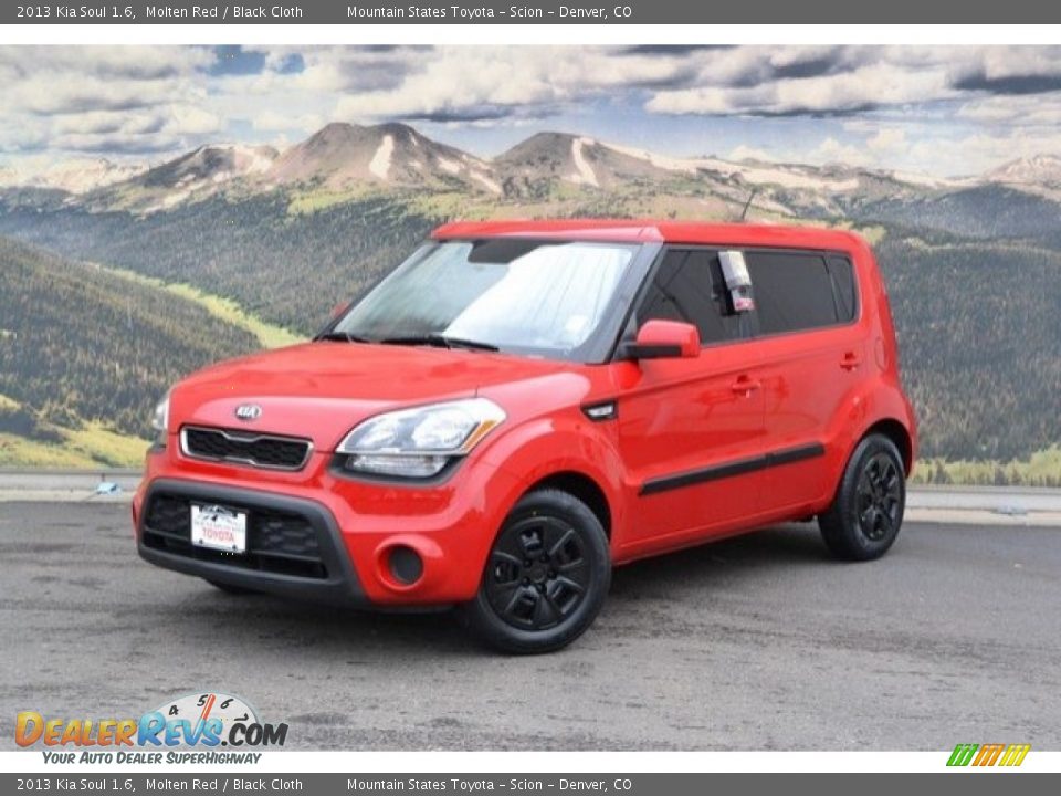 2013 Kia Soul 1.6 Molten Red / Black Cloth Photo #5