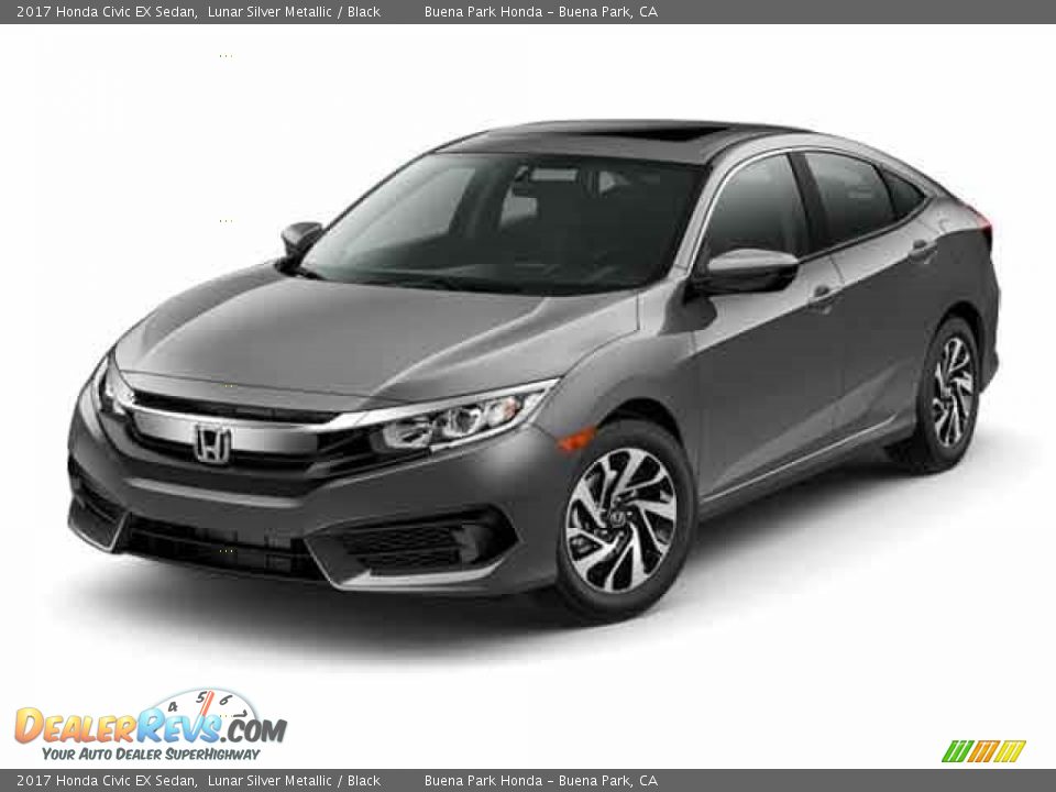 2017 Honda Civic EX Sedan Lunar Silver Metallic / Black Photo #19