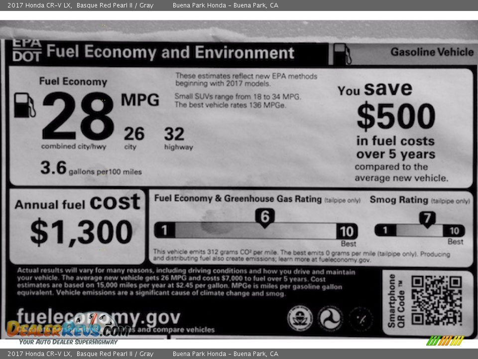 2017 Honda CR-V LX Basque Red Pearl II / Gray Photo #18