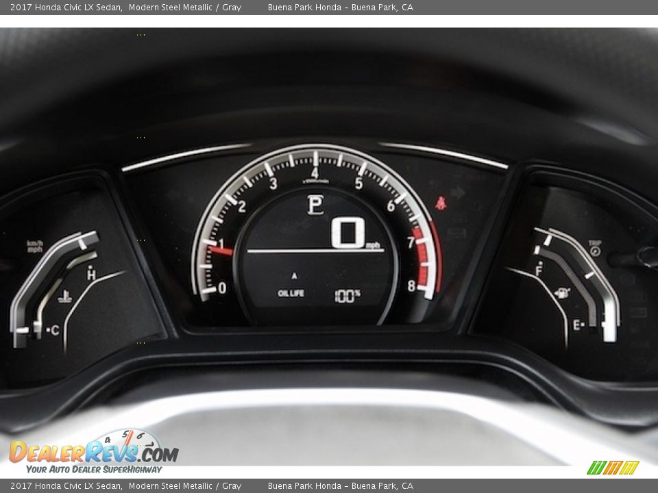 2017 Honda Civic LX Sedan Modern Steel Metallic / Gray Photo #15