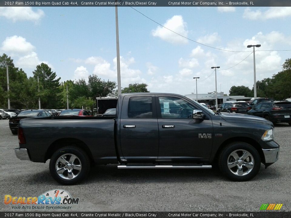2017 Ram 1500 Big Horn Quad Cab 4x4 Granite Crystal Metallic / Black/Diesel Gray Photo #6