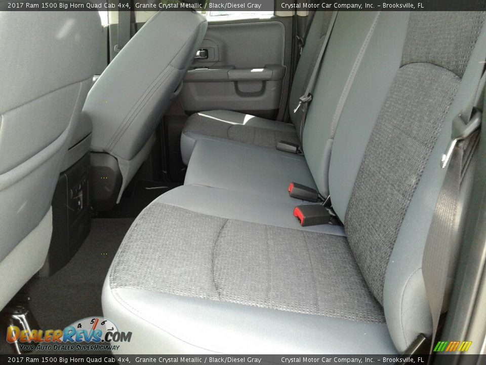 2017 Ram 1500 Big Horn Quad Cab 4x4 Granite Crystal Metallic / Black/Diesel Gray Photo #10