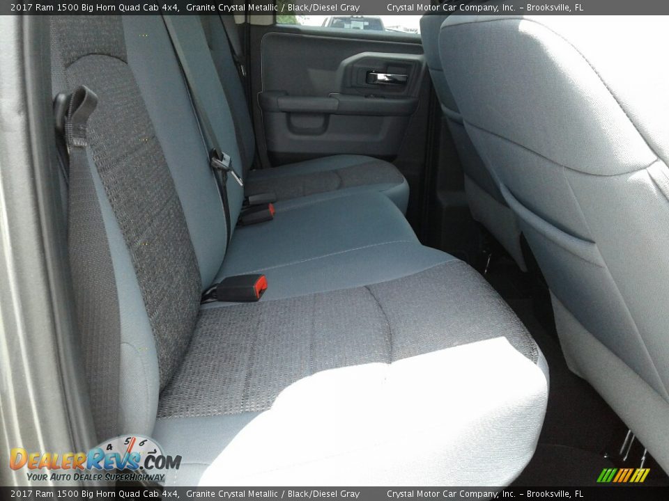 2017 Ram 1500 Big Horn Quad Cab 4x4 Granite Crystal Metallic / Black/Diesel Gray Photo #11