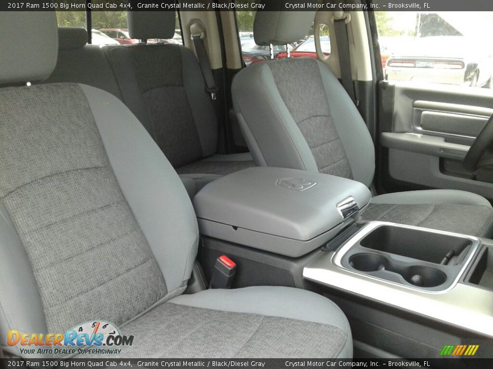 2017 Ram 1500 Big Horn Quad Cab 4x4 Granite Crystal Metallic / Black/Diesel Gray Photo #12