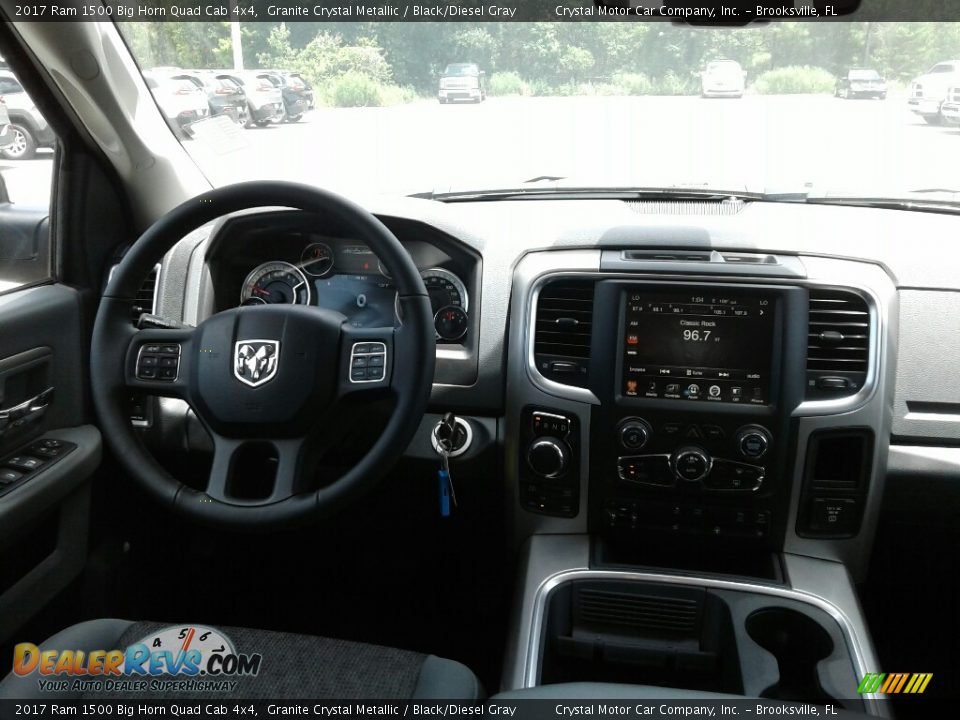 2017 Ram 1500 Big Horn Quad Cab 4x4 Granite Crystal Metallic / Black/Diesel Gray Photo #13