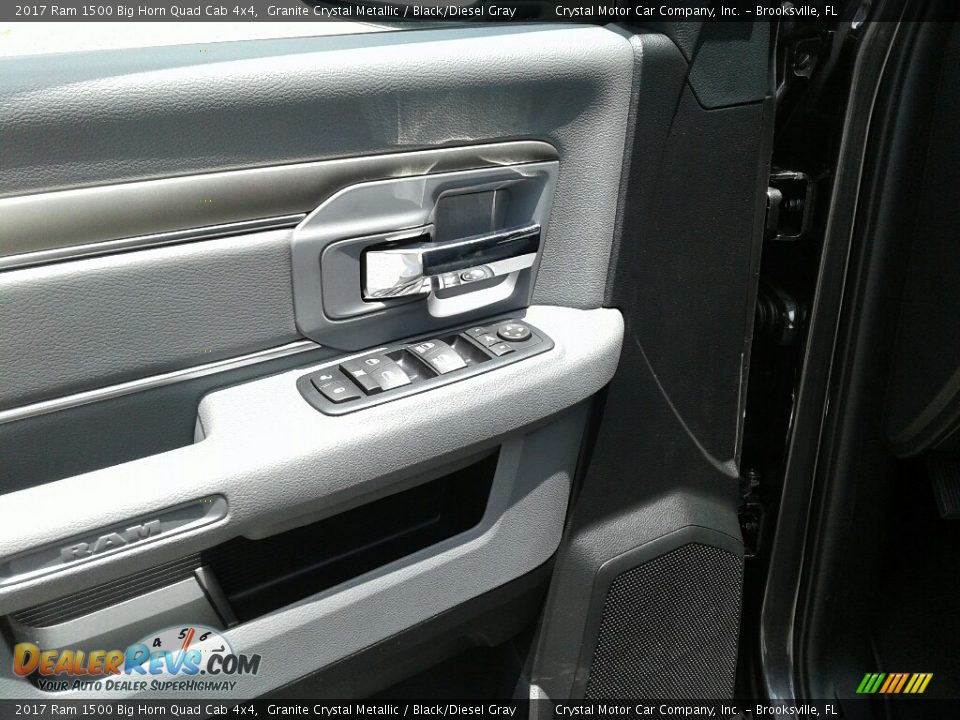 2017 Ram 1500 Big Horn Quad Cab 4x4 Granite Crystal Metallic / Black/Diesel Gray Photo #17