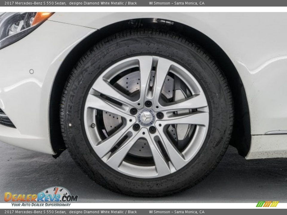 2017 Mercedes-Benz S 550 Sedan designo Diamond White Metallic / Black Photo #10