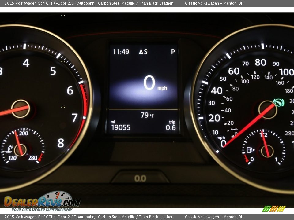 2015 Volkswagen Golf GTI 4-Door 2.0T Autobahn Carbon Steel Metallic / Titan Black Leather Photo #7