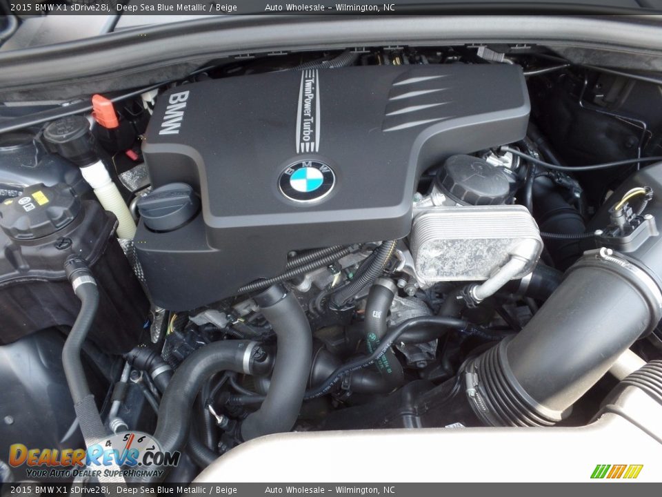 2015 BMW X1 sDrive28i Deep Sea Blue Metallic / Beige Photo #6