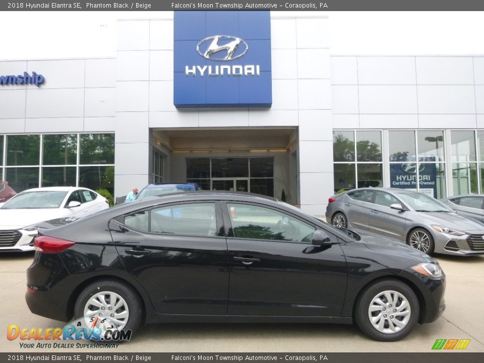 2018 Hyundai Elantra SE Phantom Black / Beige Photo #1
