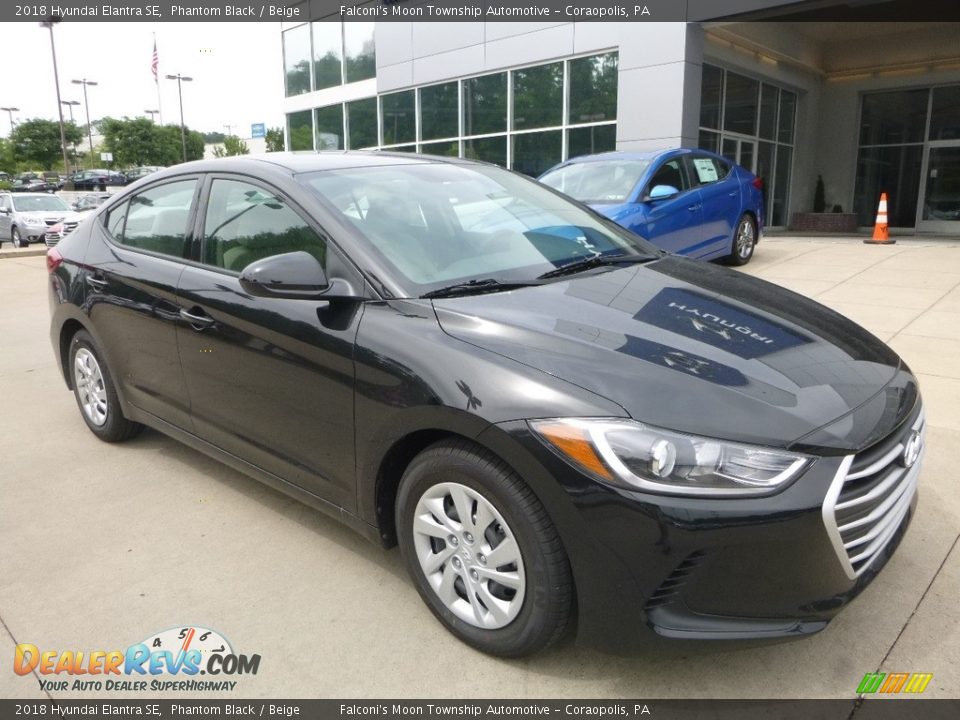 2018 Hyundai Elantra SE Phantom Black / Beige Photo #3